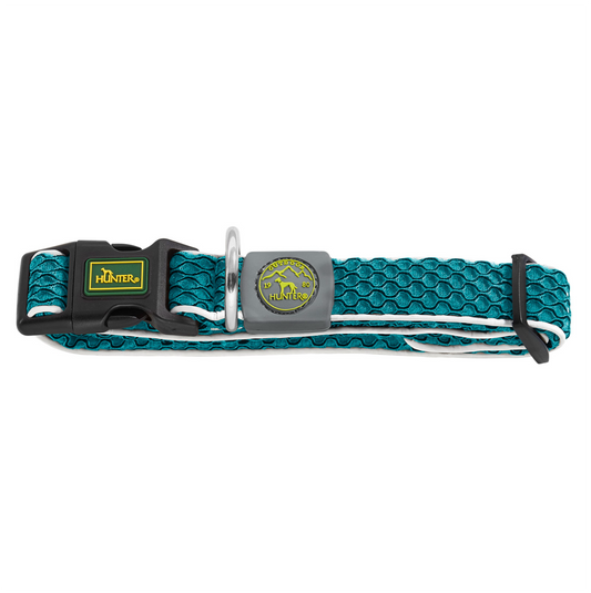 Hunter Collar Hilo Vario Basic Turquoise - Collares para Perros