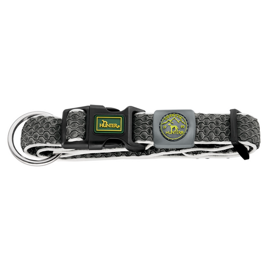 Hunter Collar Hilo Vario Plus Anthracite L-XL - Collares para Perros