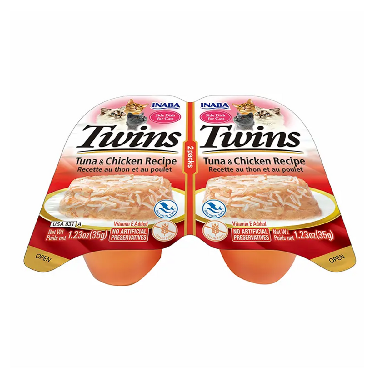 Inaba Cat Twins Tuna and Chicken Recipe - Alimento Húmedo para Gatos