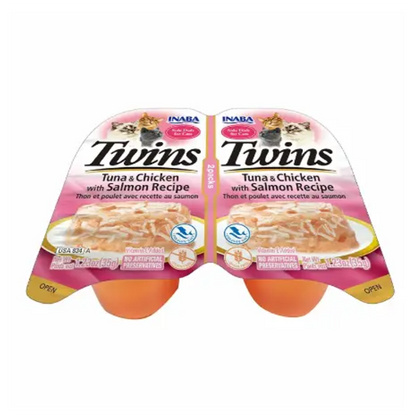 Inaba Cat Twins Atún y Pollo con Salmón - Alimento Húmedo para Gatos