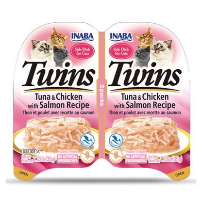 Inaba Cat Twins Atún y Pollo con Salmón - Alimento Húmedo para Gatos