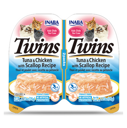 Inaba Cat Twins Atún y Pollo con Vieira - Alimento Húmedo para Gatos