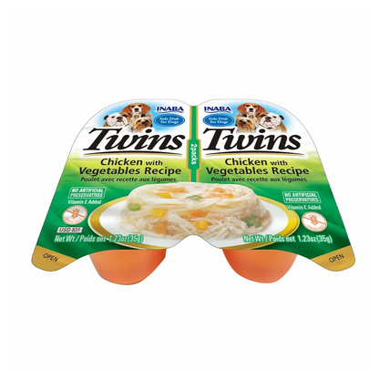 Inaba Dog Twins Chicken with Vegetables Recipe - Alimento Húmedo para Perros
