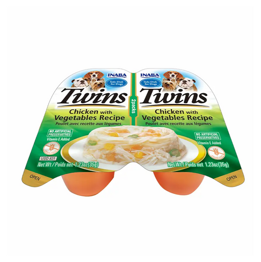 Inaba Dog Twins Chicken with Vegetables Recipe - Alimento Húmedo para Perros