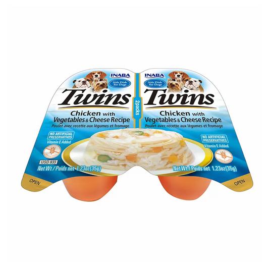 Inaba Dog Twins Chicken with Vegetables and Cheese Recipe - Alimento Húmedo para Perros