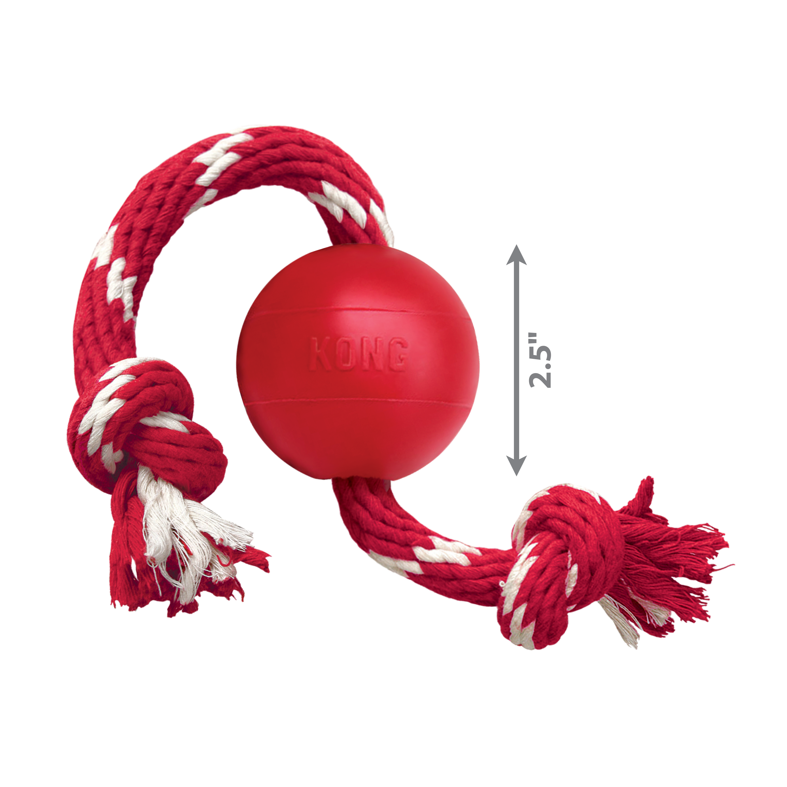 Kong Ball with Rope Small - Juguetes para Perros