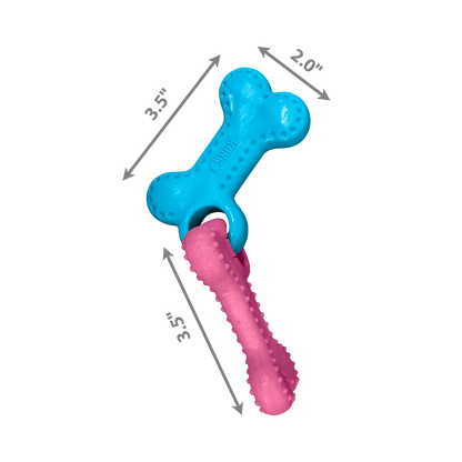 Kong ChewStix Puppy Link Bone Medium - Juguetes para Perros