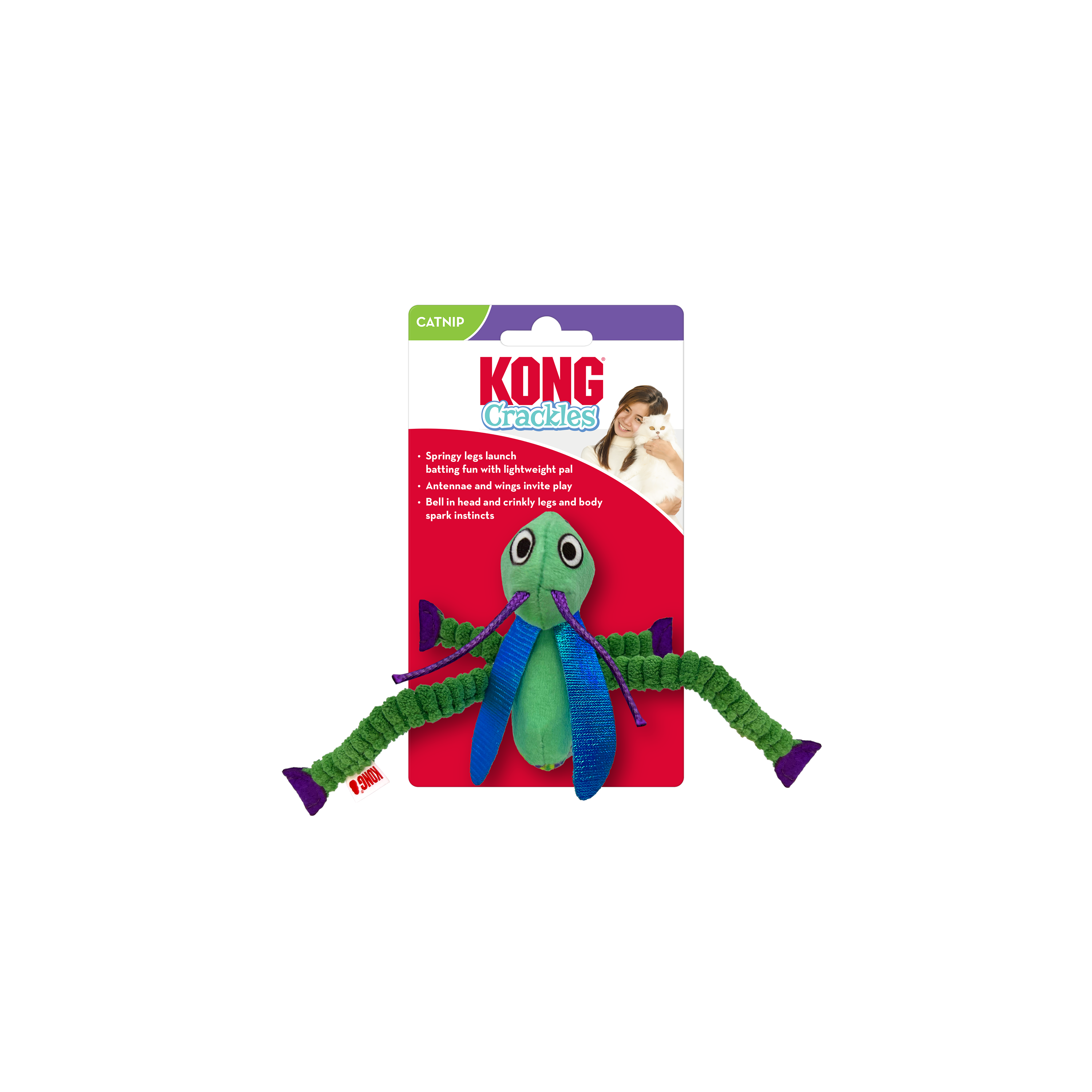 Kong Crackles Grasshopper - Juguetes para Gatos
