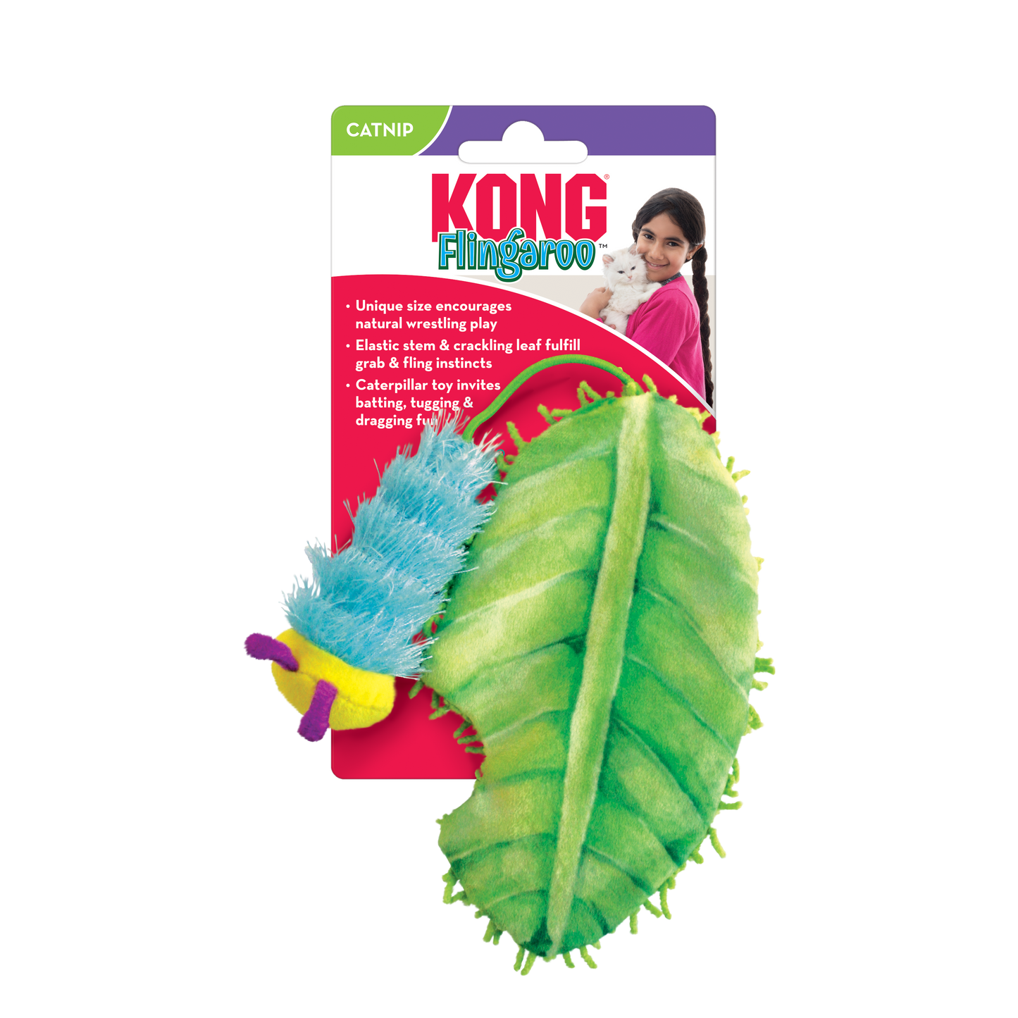 Kong Flingaroo Caterpillar - Juguetes para Gatos