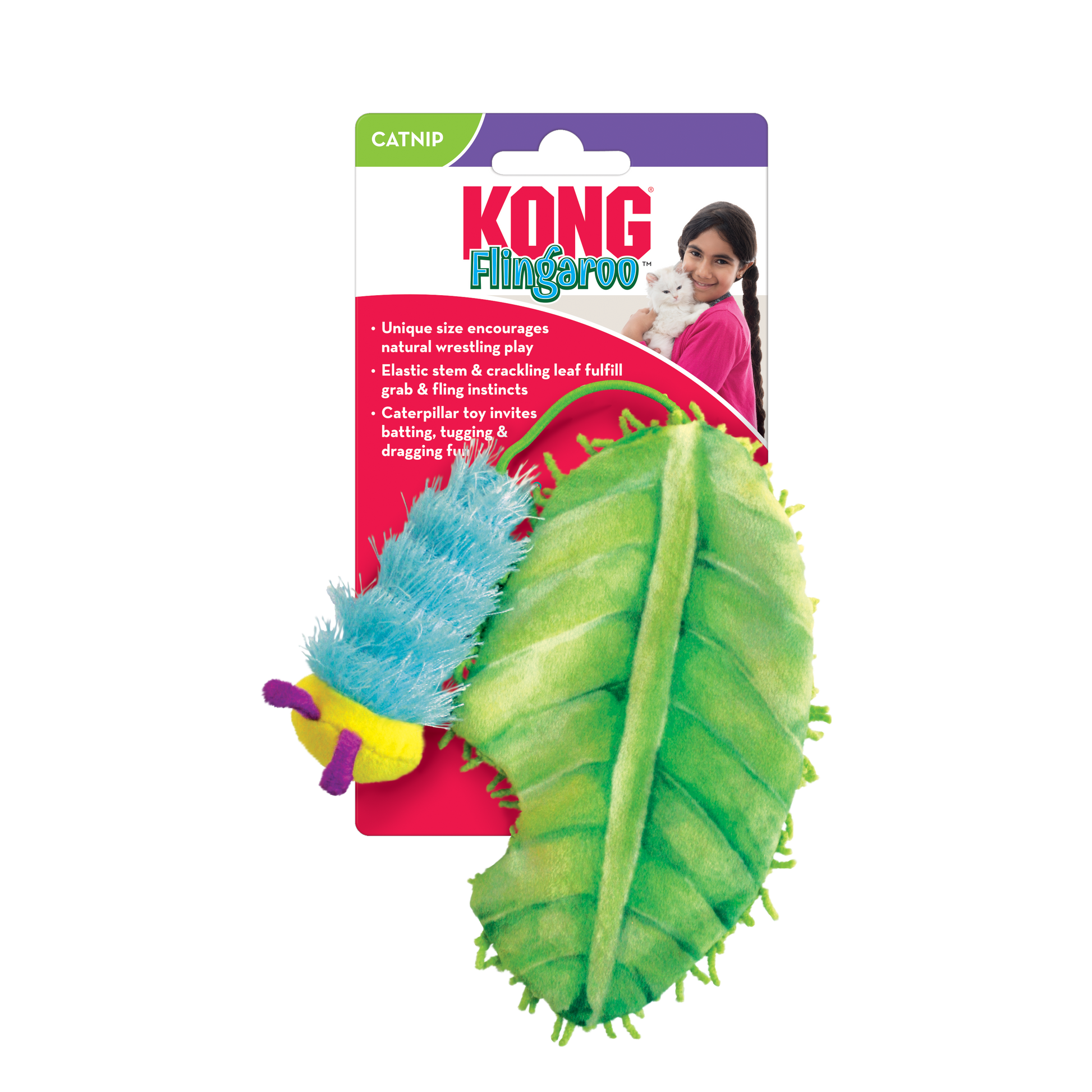 Kong Flingaroo Caterpillar - Juguetes para Gatos