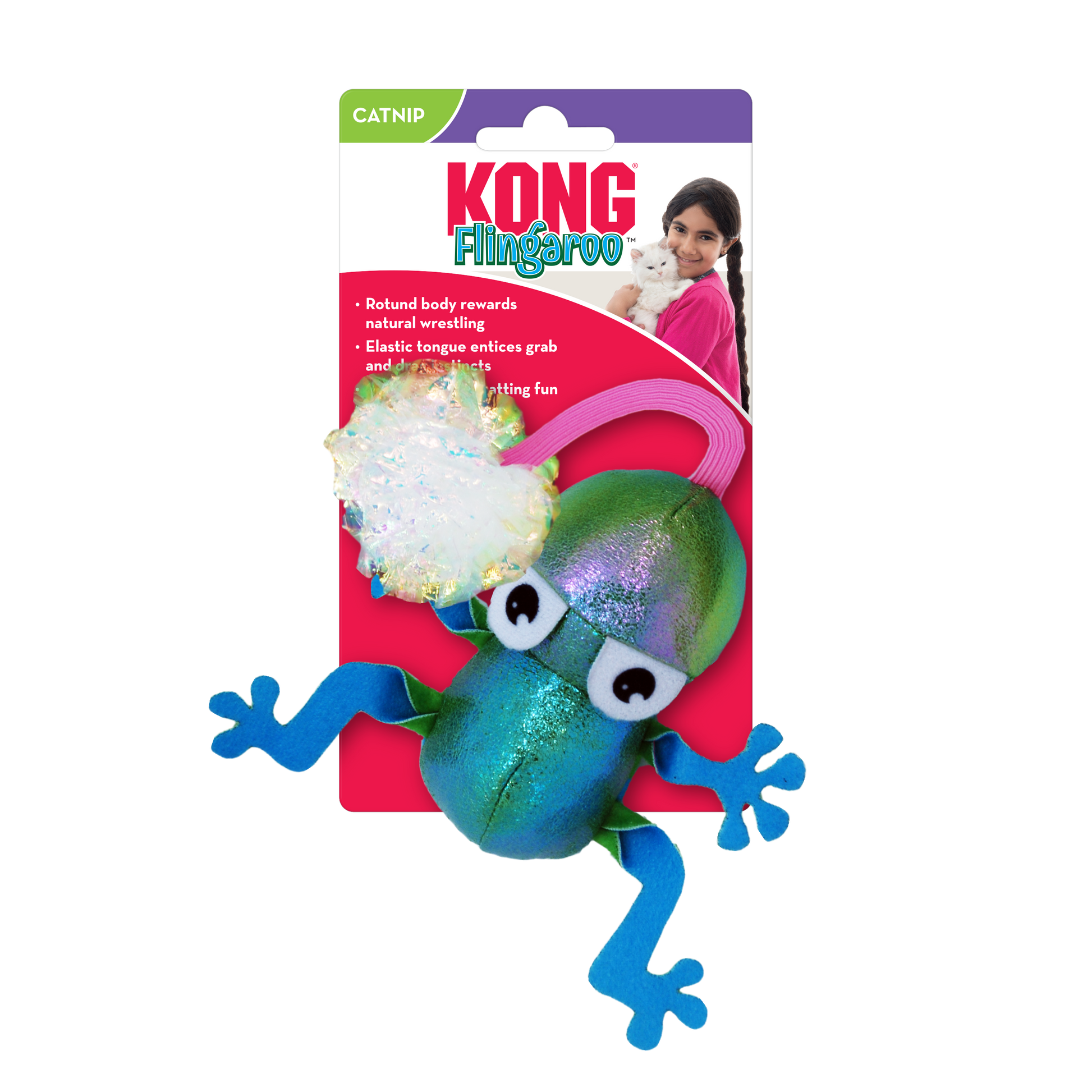 Kong Flingaroo Frog - Juguetes para Gatos