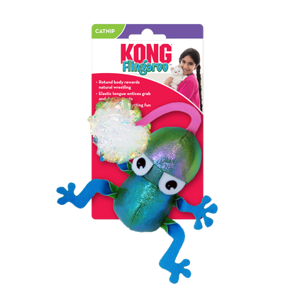 Kong Flingaroo Frog - Juguetes para Gatos