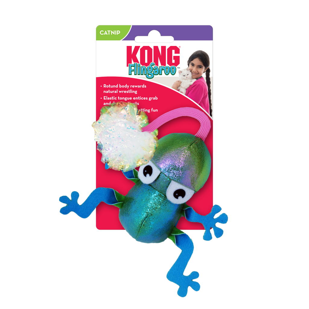 Kong Flingaroo Frog - Juguetes para Gatos