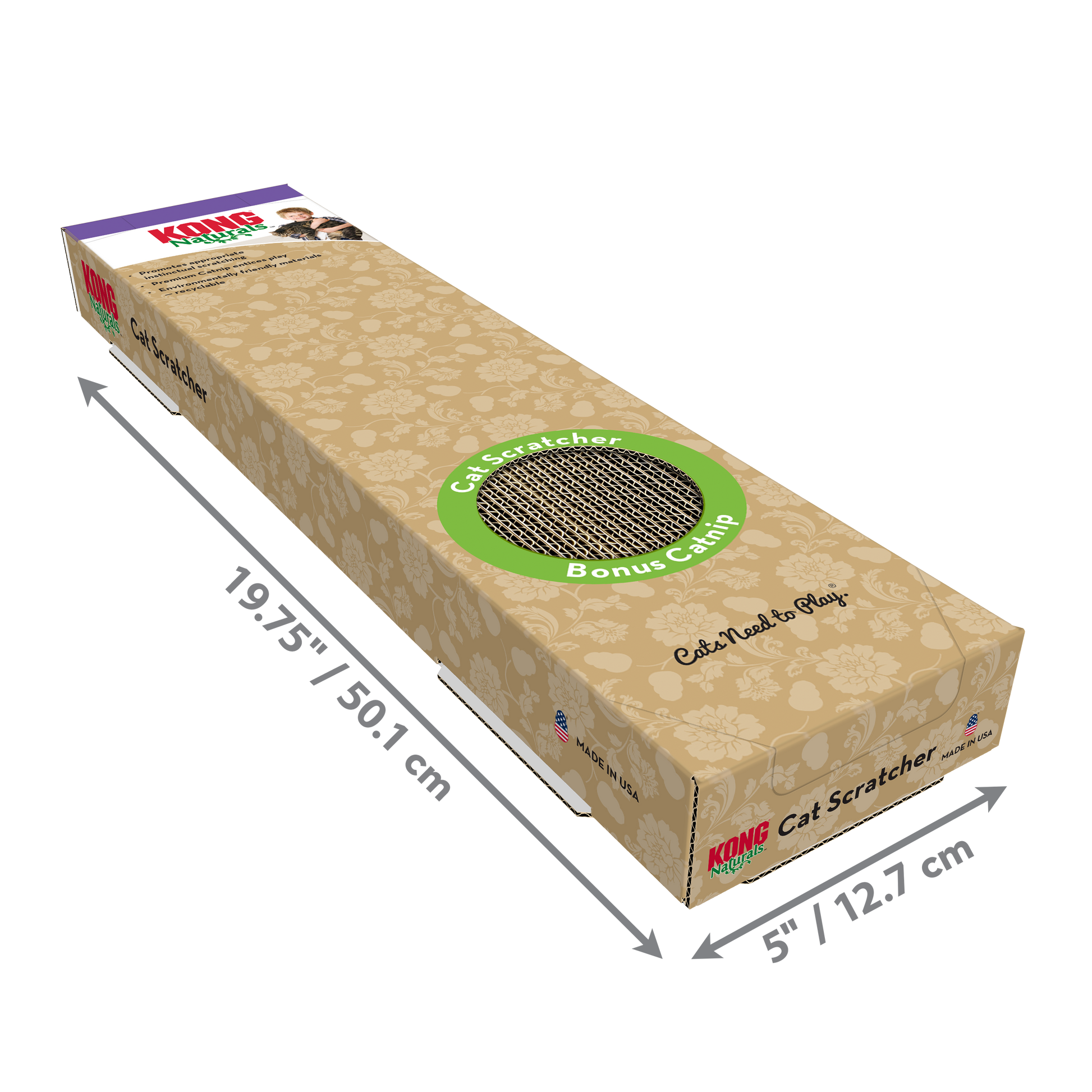 Kong Naturals Scratcher Single - Rascadores para Gatos