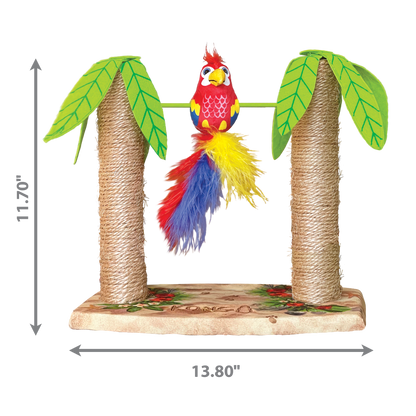 Kong Play Spaces Tiki Twirl - Juguetes y Rascadores para Gatos