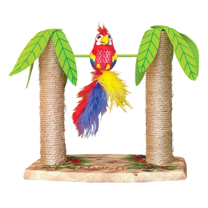 Kong Play Spaces Tiki Twirl - Juguetes y Rascadores para Gatos