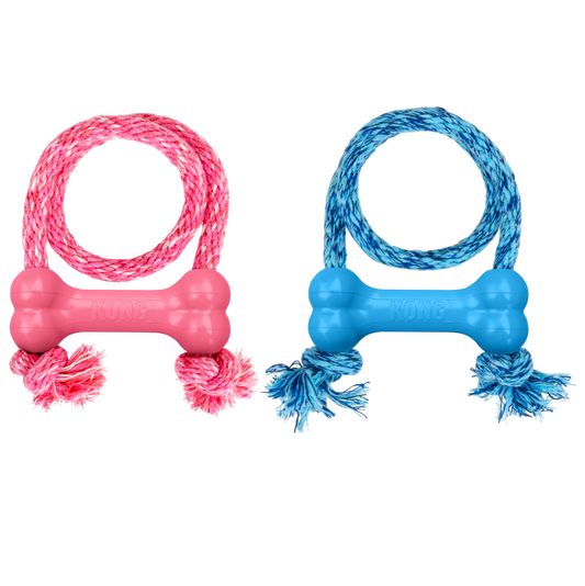 Kong Puppy Goodie Bone with Rope - Juguetes para Perros