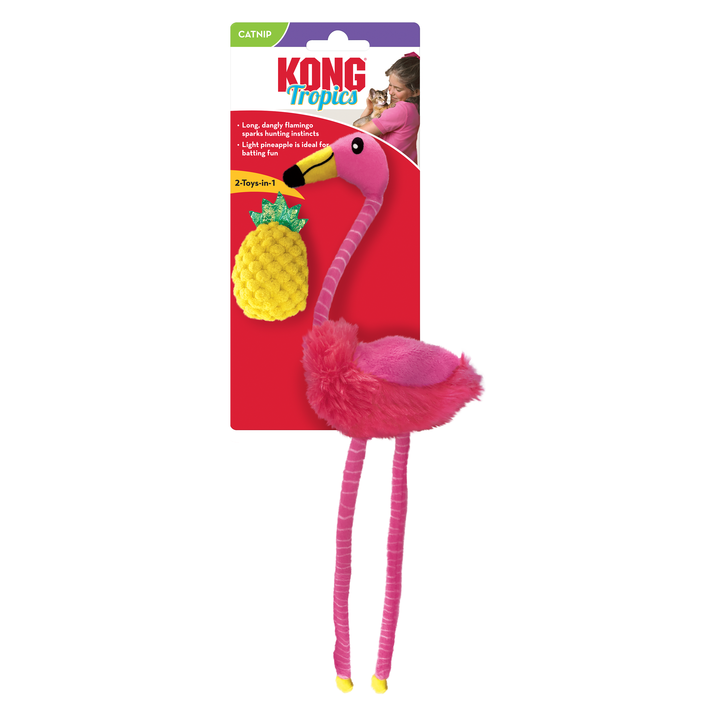 Kong Tropics Flamingo - Juguetes para Gatos