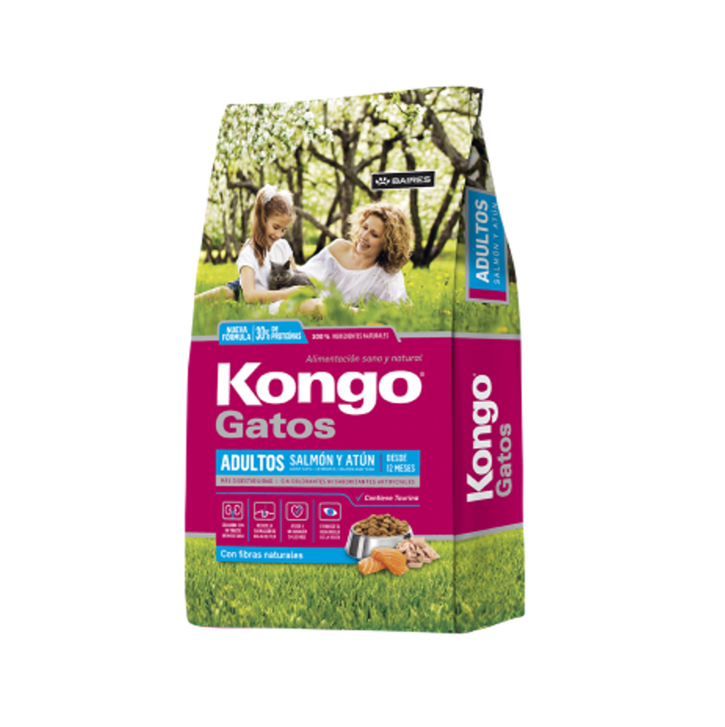 Kongo Gatos Adultos Salmón y Atún - Alimento para Gatos