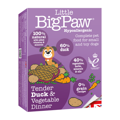 Little BigPaw Tender Duck & Vegetable Dinner - Alimento Húmedo para Perros