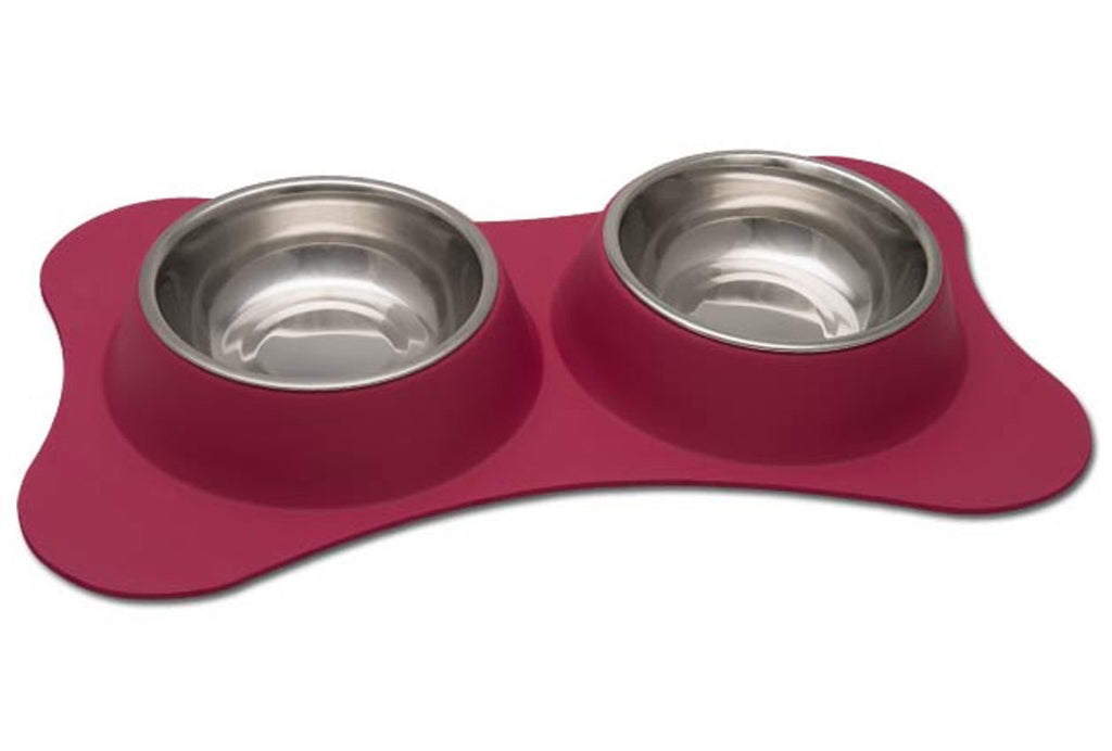 Loving Pets Dolce Flex Diner Pomegranate - Comederos para Perros y Gatos