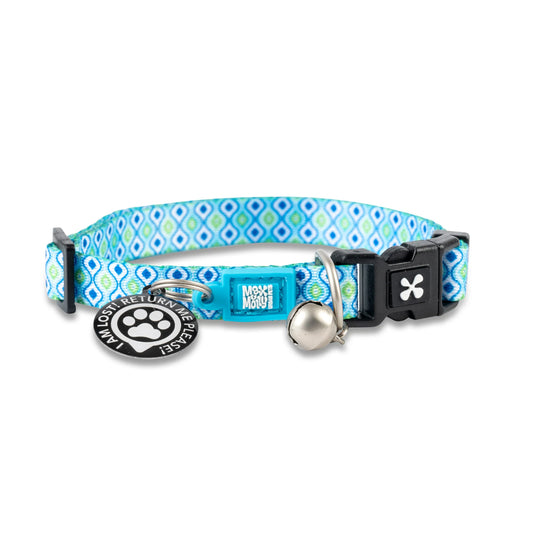 Max and Molly Smart ID Cat Collar Retro Blue - Collar para Gatos
