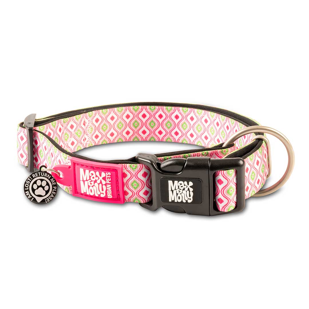 Max and Molly Smart ID Collar Retro Pink - Collares para Perros
