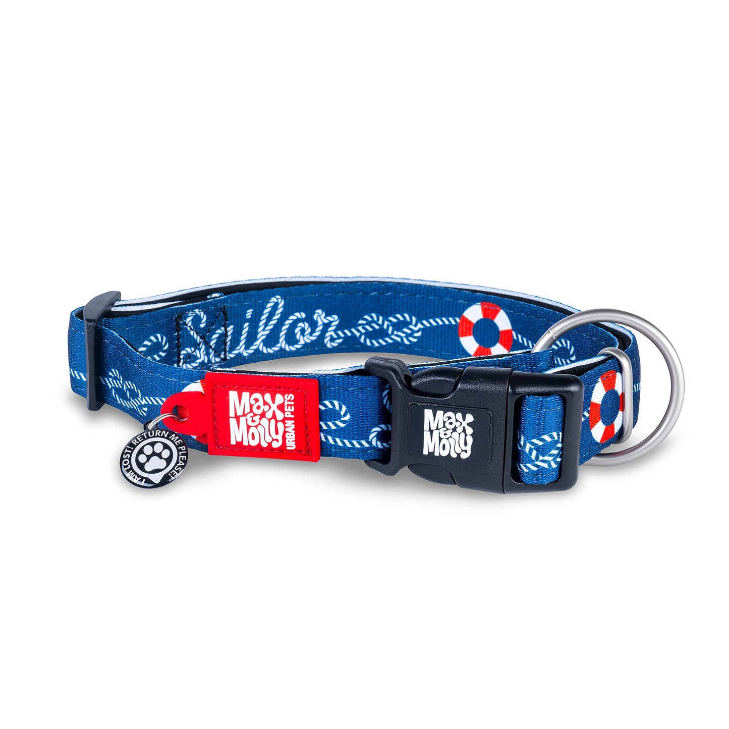Max and Molly Smart ID Collar Sailor - Collares para Perros