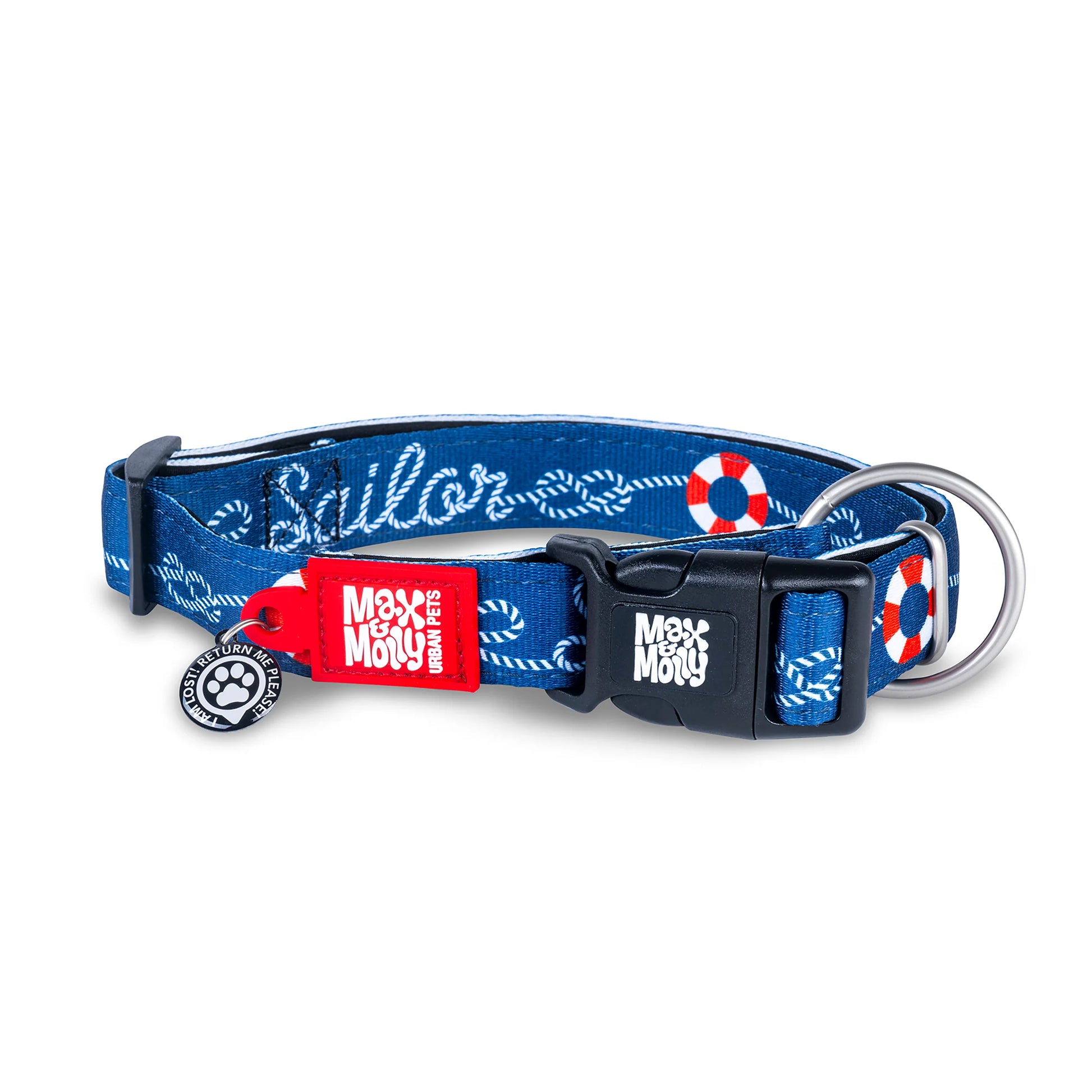 Max and Molly Smart ID Collar Sailor - Collares para Perros