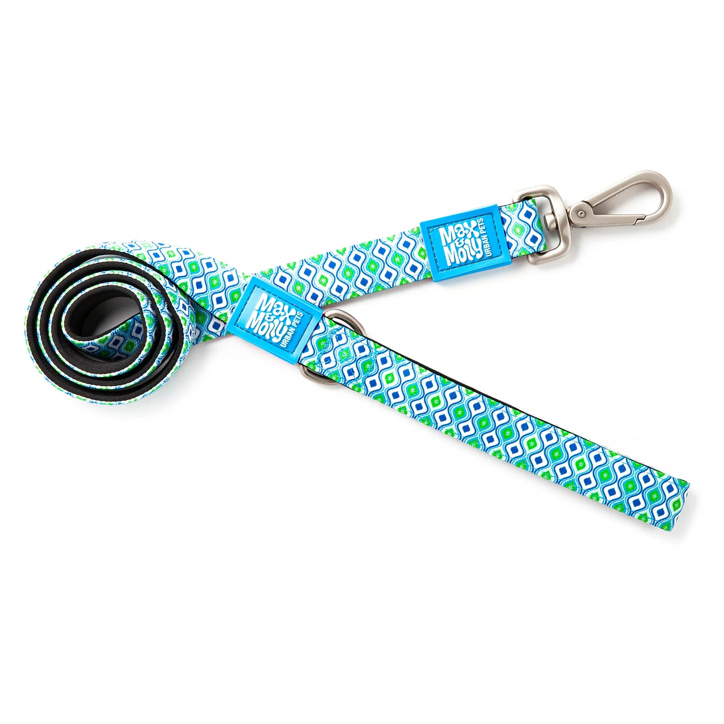 Max and Molly Short Leash Retro Blue - Correas para Perros