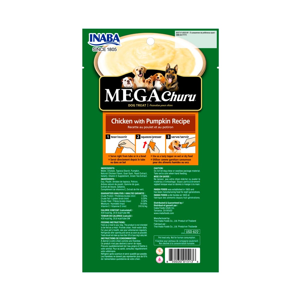 Mega Churu Chicken with Pumpkin - Snacks para Perros
