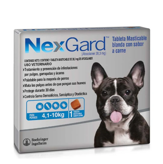 Nexgard para Perros de 4 a 10 KG - Antipulgas para Perros