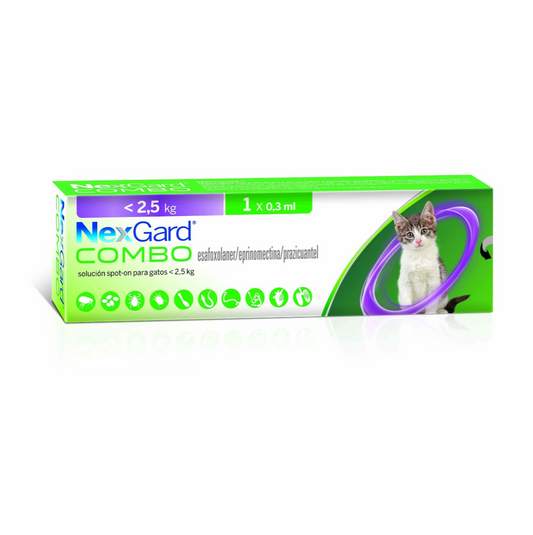 Nexgard Combo Gatos de Hasta 2.5 Kg - 