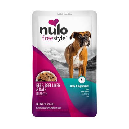 Nulo FreeStyle Pouch Beef, Beef Liver and Kale - Alimento Húmedo para Perros