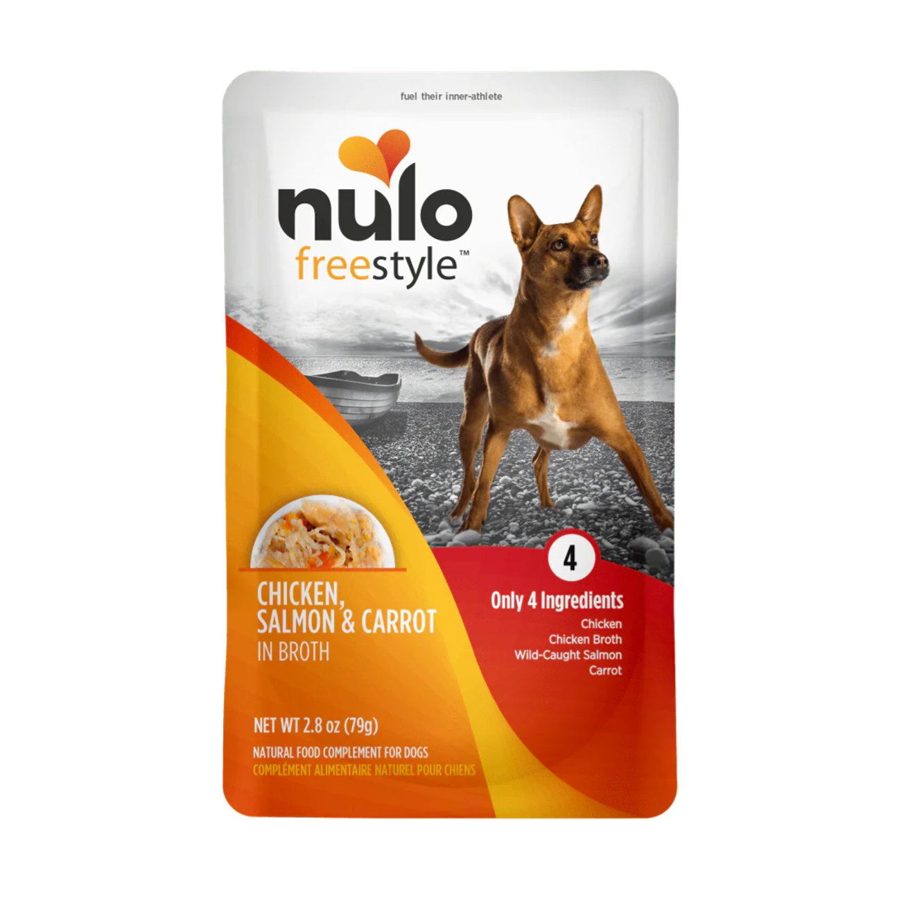 Nulo FreeStyle Pouch Chicken, Salmon and Carrot in Broth - Alimento Húmedo para Perros