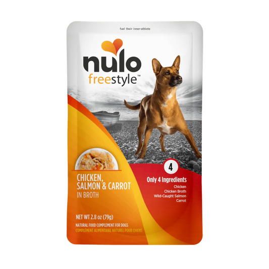 Nulo FreeStyle Pouch Chicken, Salmon and Carrot in Broth - Alimento Húmedo para Perros