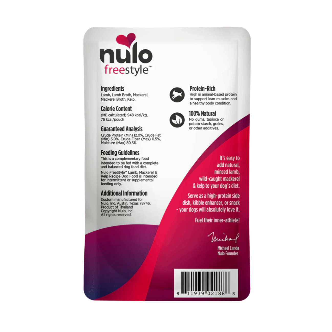 Nulo FreeStyle Pouch Lamb, Mackerel and Kelp in Broth - Alimento Húmedo para Perros
