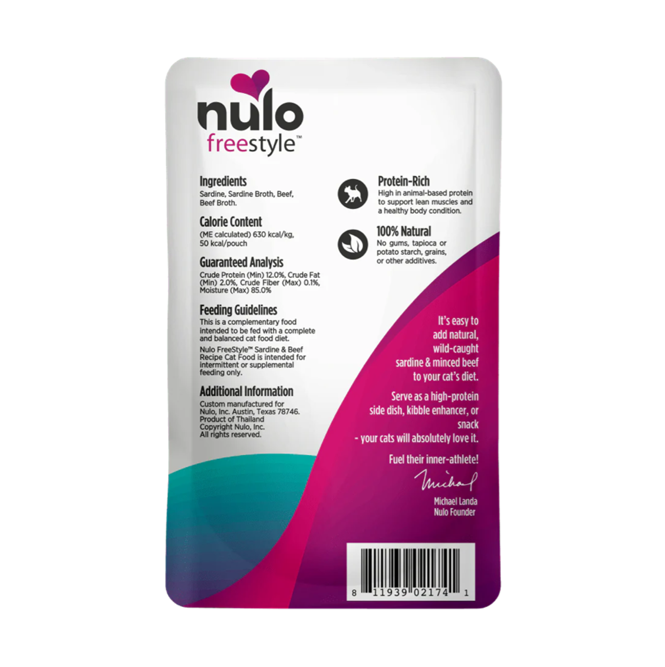 Nulo FreeStyle Pouch Sardine and Beef in Broth - Alimento Húmedo para Gatos