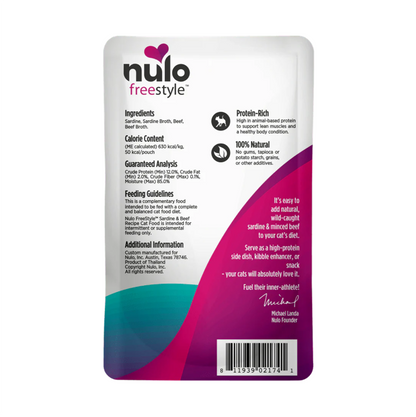 Nulo FreeStyle Pouch Sardine and Beef in Broth - Alimento Húmedo para Gatos