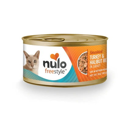 Nulo Shredded Turkey and Halibut Recipe in Gravy - Alimento húmedo para Gatos