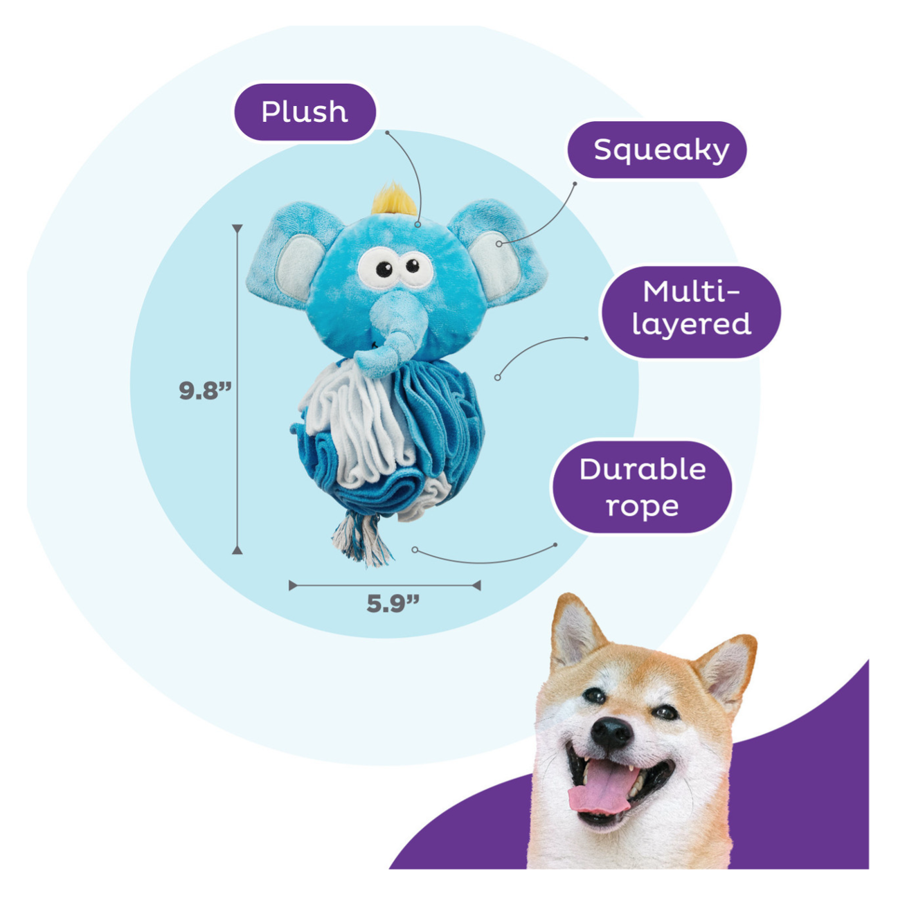 Outward Hound Stuff N' Snuffle Elephant M - Juguetes para Perros