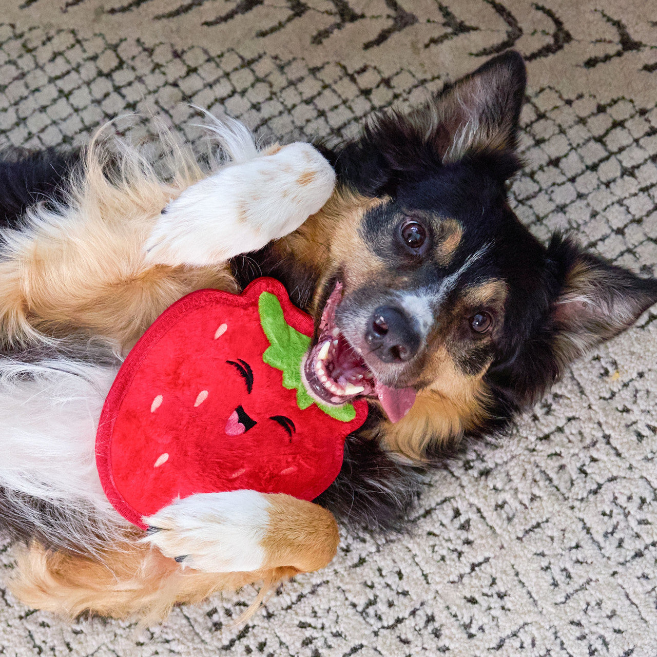Outward Hound Tough Skinz Strawberry M - Juguetes para Perros