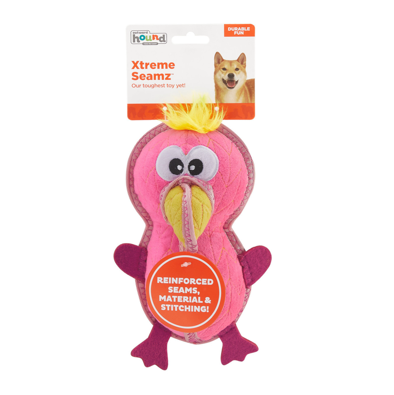 Outward Hound Xtreme Seamz Flamingo M - Juguetes para Perros