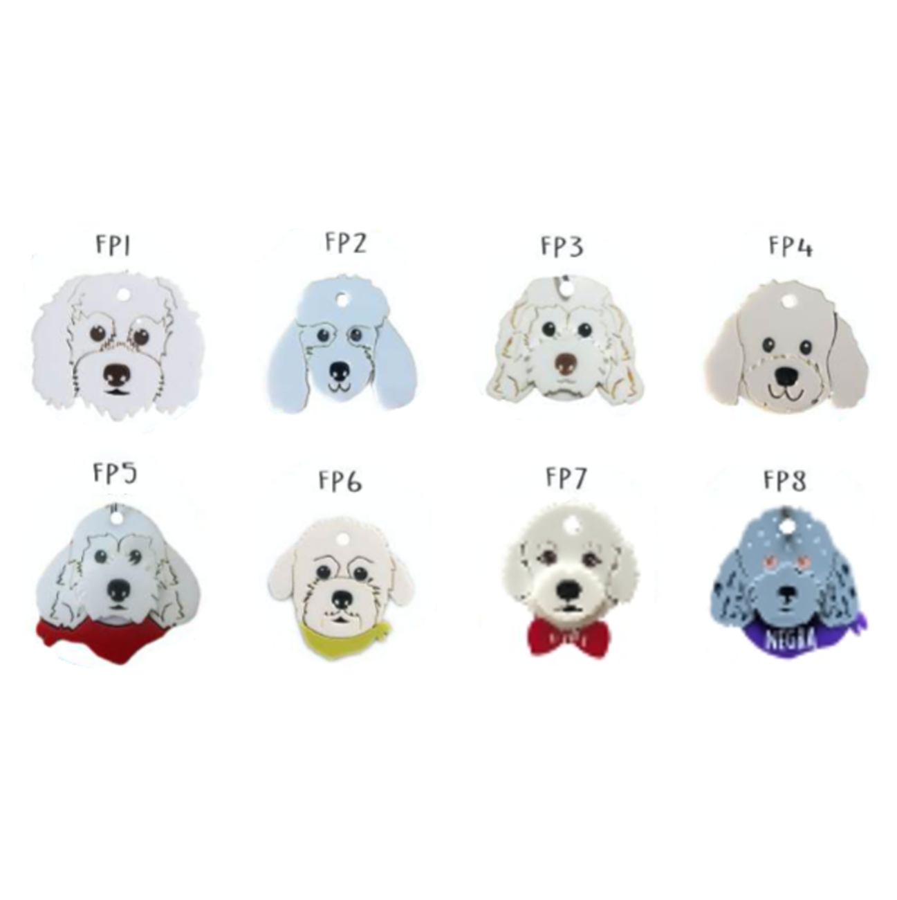 Placa de Identificación French Poodle - Placa de Identificación Perros