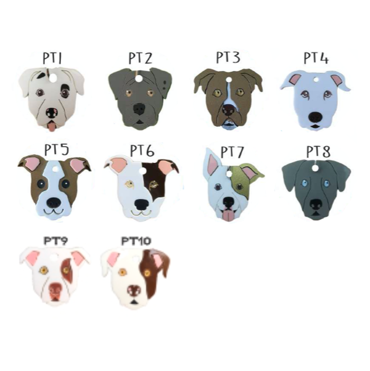 Placa de Identificación Pitbull - Placa de Identificación para Perros
