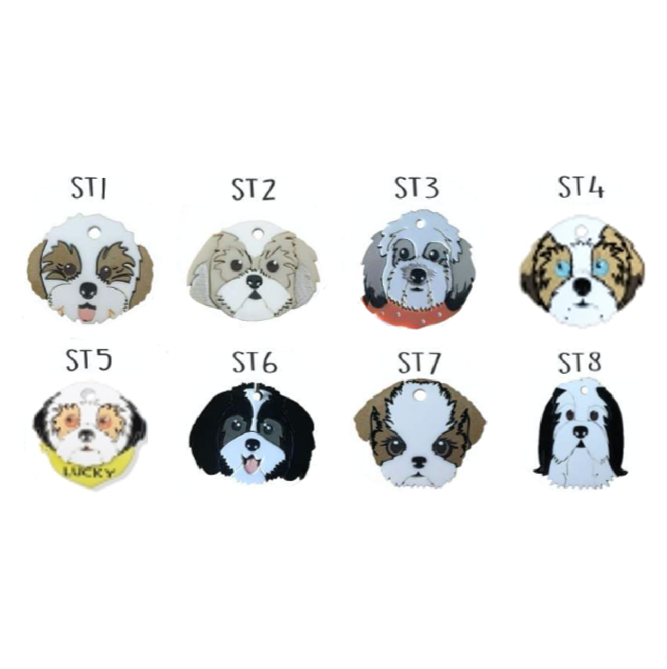 Placa de Identificación Shih Tzu - Placas de Identificación para Perro