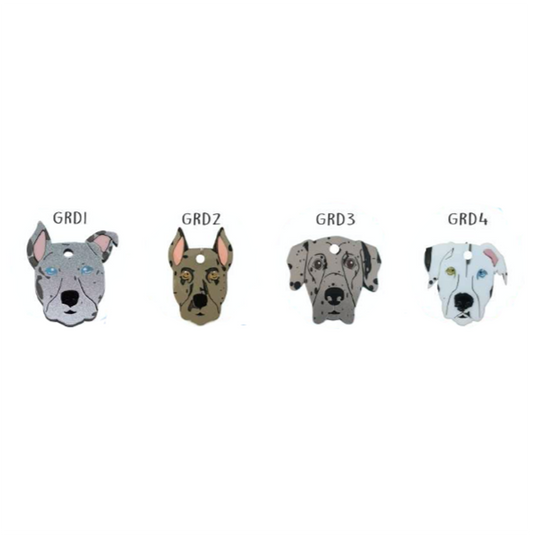 Placa de Identificación Gran Danés - Placa Identificación para Perros