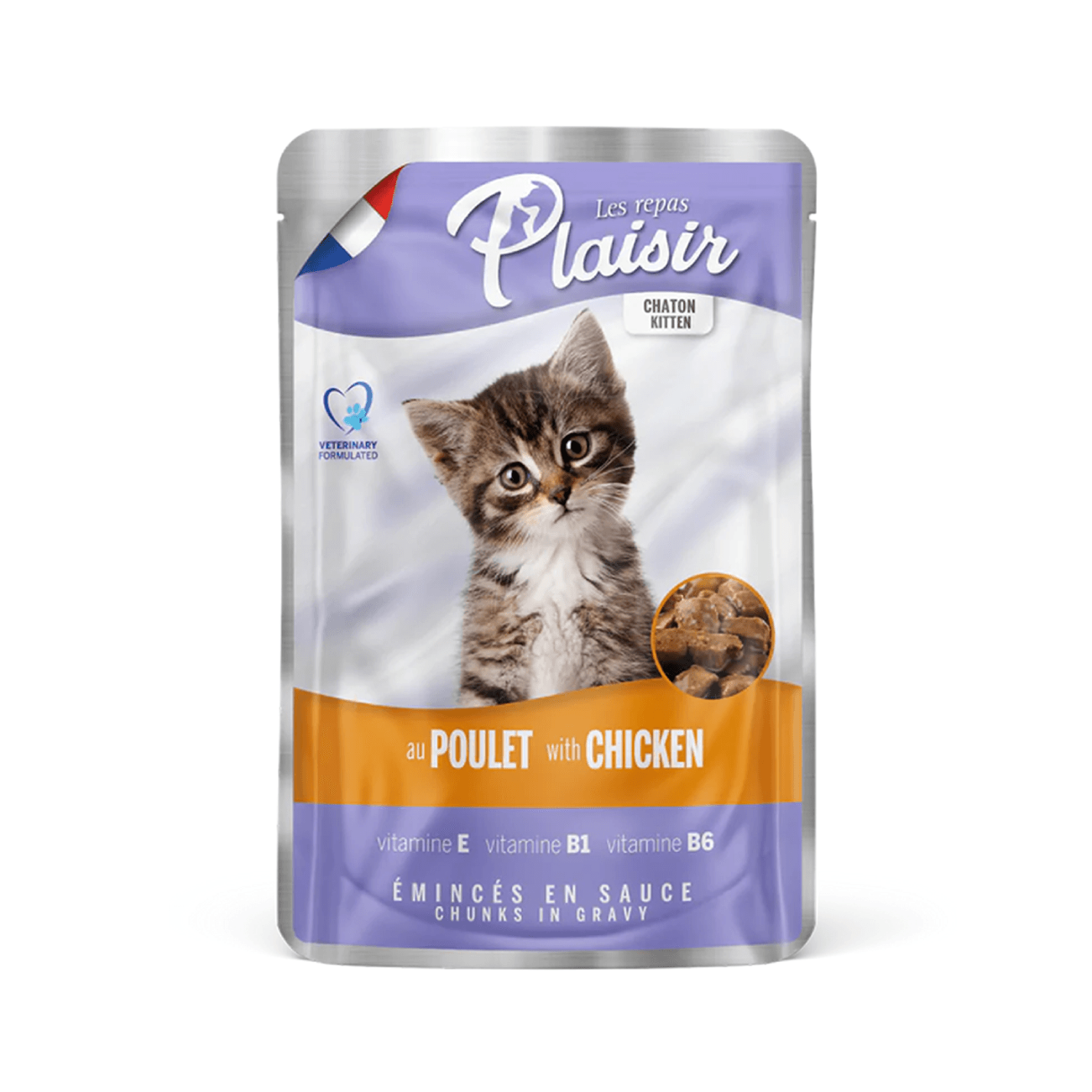 Plaisir Pouch Gatitos Trozos de Pollo en Salsa - Alimento para Gatos