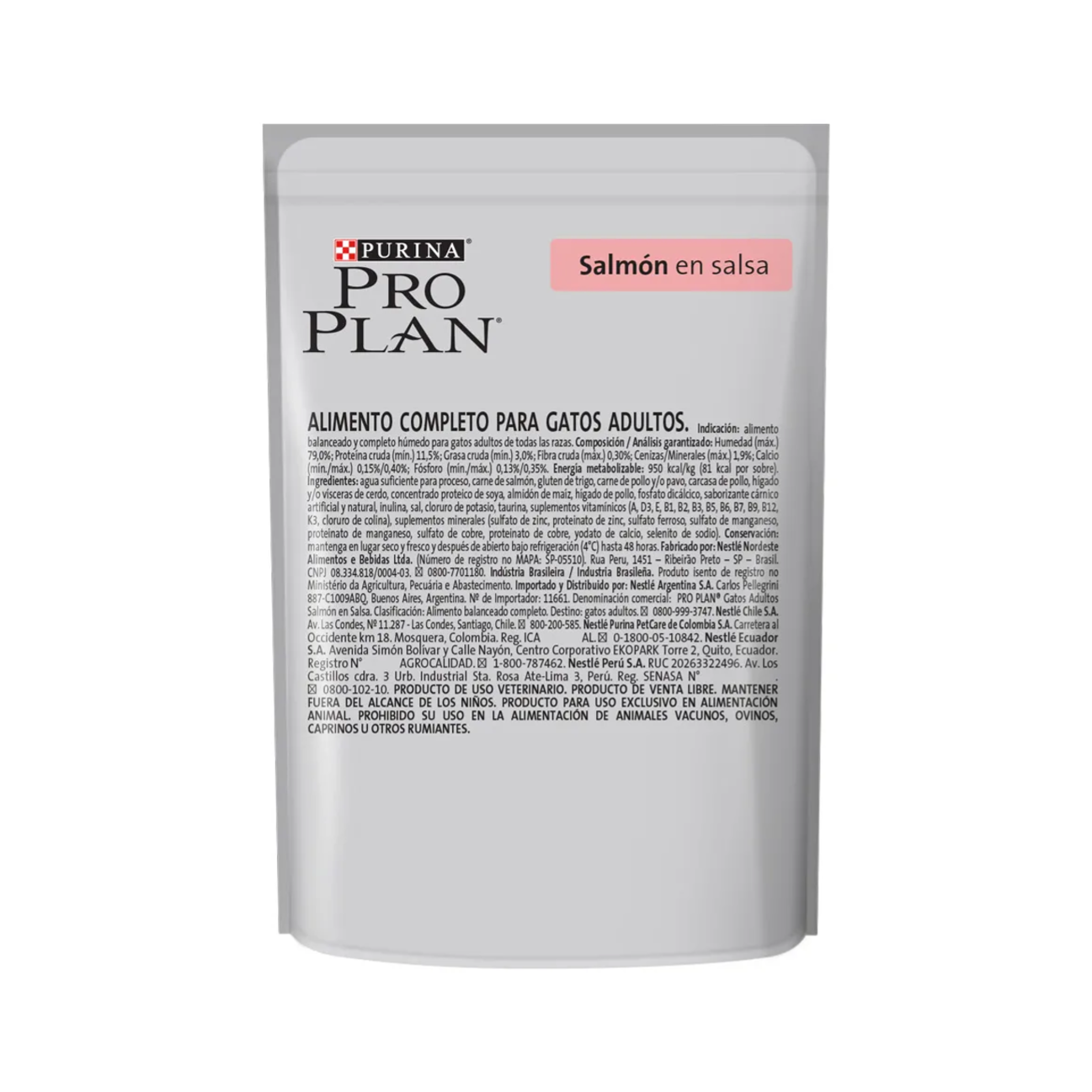 Pro Plan Pouch Gato Adulto Salmón - Alimento Húmedo para Gatos