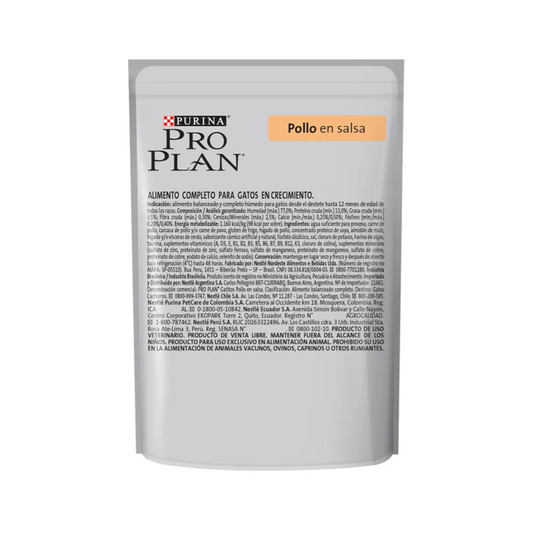 Pro Plan Pouch Kitten Pollo en Salsa - Alimento Húmedo para Gatos